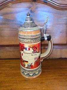 lot 116 image: Military Beer Stein, Commemorating the NATO-led Peacekeeping Operation in Kosova