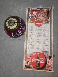 lot 115 image: Coke Calendar and Coke Lampshade