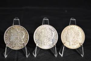 lot 4 image: Morgan Silver Dollar (Lot of 3)