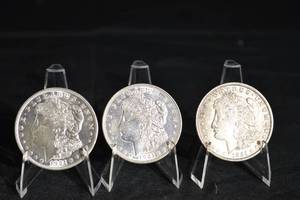 lot 11 image: Morgan Silver Dollar 1921 (Lot of 3)