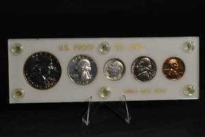 lot 85 image: U.S. Proof Set 1960 - Small Date Lincoln Cent - 5 Coin Display Set