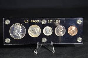 lot 86 image: 1959 U.S. Proof Set in Acrylic Display Panel