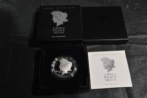 lot 113 image: United States Mint 2023 Peace Dollar Proof - 1 oz 99.9% Silver - San Francisco (S)