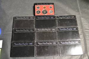 lot 114 image: United States Proof Sets - 1973-1979 Collection (Lot of 10)