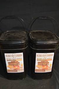 lot 164 image: Ready Hour 30-Day Food Supply Buckets (Lot of 2)