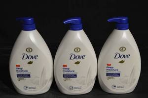 lot 168 image: Dove Deep Moisture Nourishing Body Wash 34 oz - 3-Pack