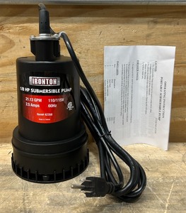 lot 30 image: IRONTON 18 HP 1IN. Submersible Pump