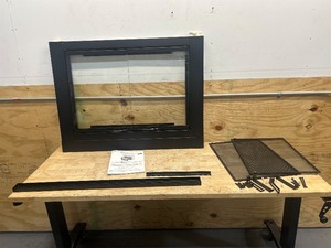 lot 144 image: Alpine Glass Firescreen AN-1010