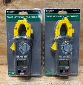 lot 182 image: Commercial Electric Clamp Meter With Temperature lot of 2