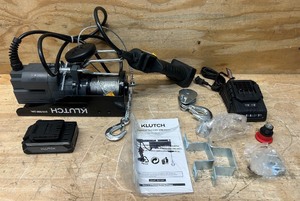 lot 188 image: Klutch Cable Hoist Kit, KLiQ 20V, Battery-Powered, 275-Lb. Single-Line550-Lb. Double-Line Capacity, 39ft.19.5ft. Lift Height, Brushless, 2.0Ah Msrp $299.99