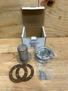 lot 226 image: Chrome Filler-Strainer Breather Cap Assembly (lot of 2)