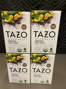 lot 65 image: Trol - TAZO Regenerative Organic Earl Grey Black Tea - 16 Tea Bags per Box - 4 Boxes