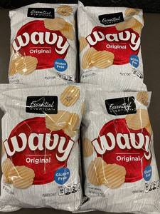 lot 144 image: Cart - Essential Everyday Wavy Original Potato Chips 9 oz (Lot of 4)