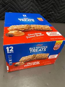 lot 306 image: Cart - Kelloggs Rice Krispies Treats - Chocolatey Peanut Butter Bars (12 Bars)
