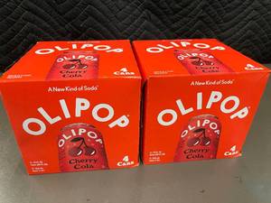 lot 374 image: OLIPOP Cherry Cola - 4 Cans per Box (2-Pack)