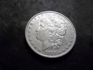lot 2 image: 1878 Morgan Silver Dollar 3rd Reverse (1879)