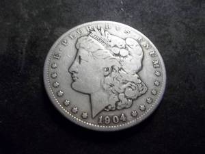 lot 15 image: 1904 S Morgan Silver Dollar