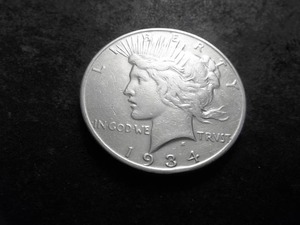 lot 20 image: 1934 S Peace Silver Dollar