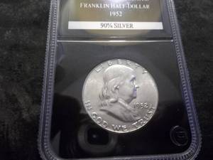 1952 Franklin Half Dollar Holdered UNC Full Bell Lines