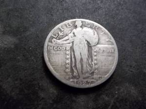 lot 45 image: 1927 S Standing Liberty Quarter