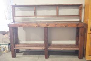 lot 1 image: Hand-Crafted Buffet Table