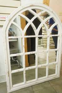 lot 10 image: Distressed Arch Mirror.