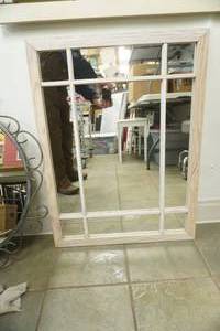 lot 11 image: Window Pane Mirror