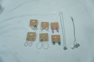lot 59 image: Jewelry Lot Fashion Jewelry Necklaces & Pierced Earrings