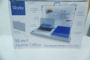 lot 77 image: Compact & Portable 15-in-1 Home Office. worky