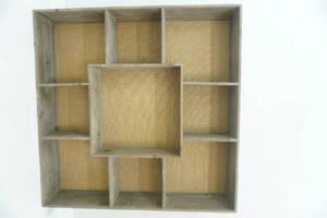lot 93 image: Wooden Shadow Box Shelf 31 square by 5 deep