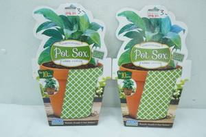 lot 118 image: NEW Stretchable Pot Socks Fabric Covers