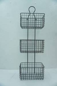 lot 119 image: Wire Basket Rack 12 wide by 39.5 tall by 6.5 deep