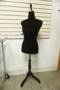 lot 127 image: Black Velvet Mannequin with Stand