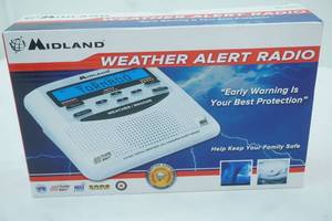 lot 221 image: Midland Weather Alert Radio. NEW in Box