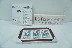 lot 318 image: Canvas Wall Decor, NEW Picture Frame