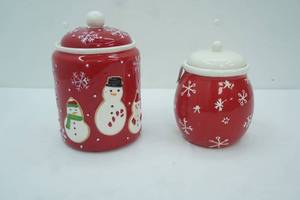 lot 458 image: 2 Hallmark Christmas Cookie Jars