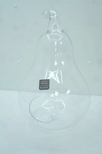 lot 461 image: Large Pear-Shaped Glass Terrarium. Made in Poland