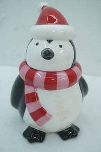 lot 468 image: Target Home Ceramic Penguin Cookie Jar 10 tall
