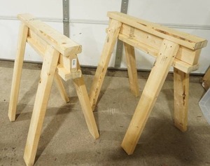 lot 496 image: Heavy-Duty 2x4 Sawhorses