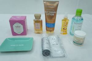 lot 504 image: NEW Bioderma Solution, Self-Tanning Lotion, Bond Boost Products, Bath & Body Works Travel Shower Gel, Candle and more