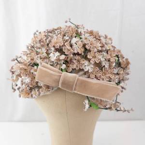 lot 320 image: Union Made USA Floral Hair Headpiece - CreamPink Tiny Blossom Halo Band