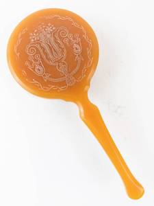 lot 422 image: Hair Brush - Bakelite Amber Boar Bristle Vanity Brush