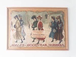 The Gotzian Shoe Advertising Print - Wales-Goodyear Rubbers, Framed Vintage Poster