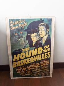 The Hound of the Baskervilles Movie Poster - Basil Rathbone & Nigel Bruce 27x40