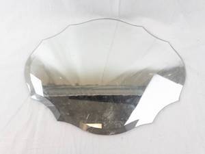 lot 9 image: Vintage Wall Mirror - Scalloped Edge, Irregular Circular Design