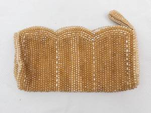 lot 1J image: Silvercraft Beaded Clutch Handbag - Vintage Beadwork, Made in Japan