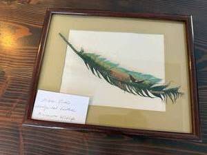 lot 7 image: HAND PAINTED FEATHER