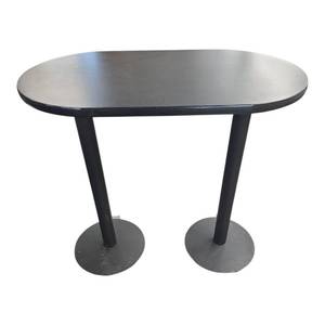 lot 73 image: Double Ped Pub Height Pill Table 42x24x42