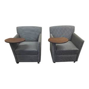 lot 71 image: 2 Martin Brattrud Tablet Style Lounge Chairs