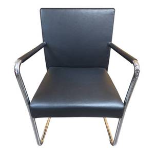 lot 76 image: Brayton International Black Leather Chair